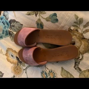 K. Jacques rose sandals, worn once
